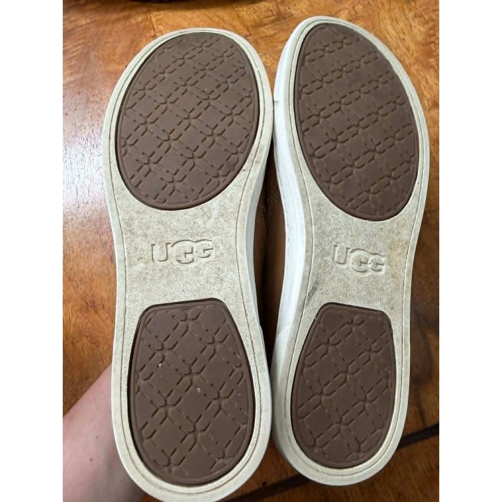 UGG Jass Chestnut Leather Slip On Sneakers Womens 8 Brown Low Top Shoes 1102292 - Picture 7 of 9